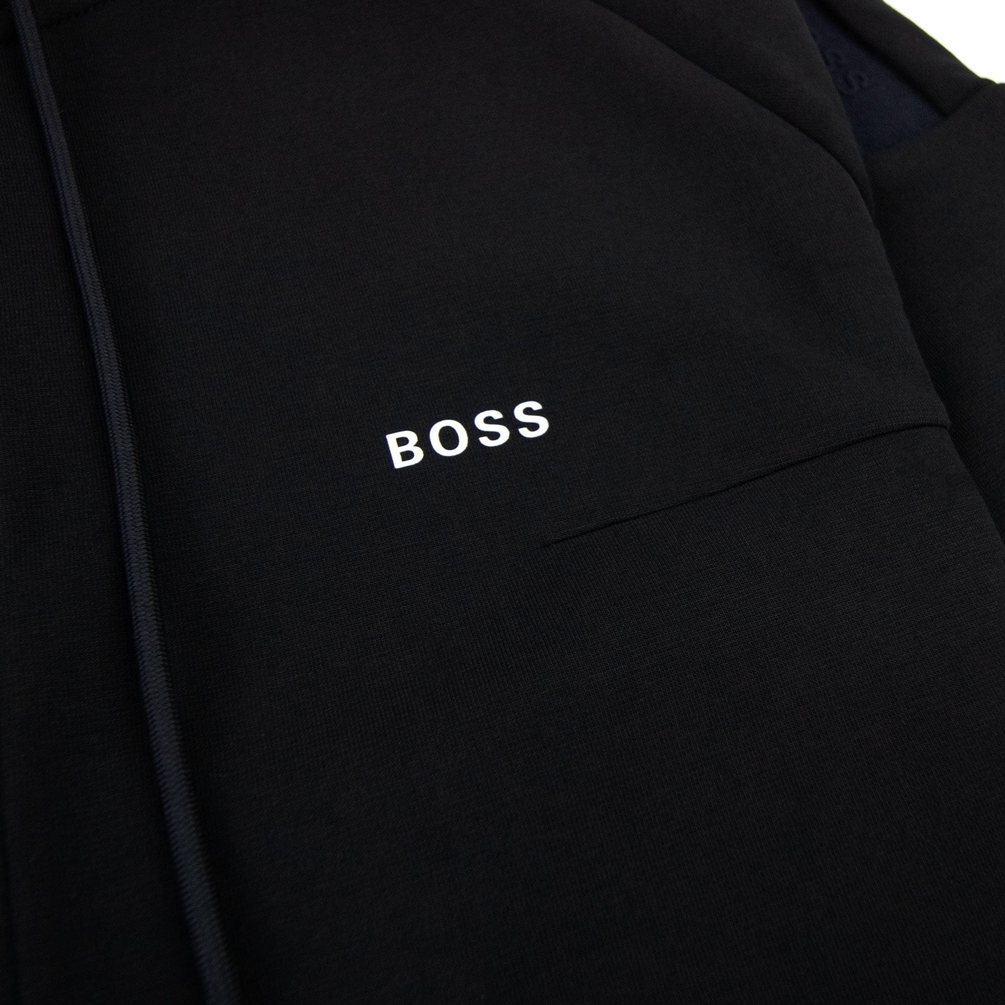 Hugo Boss Saggy 1 Logo Zip Up Sweatshirt Black 001