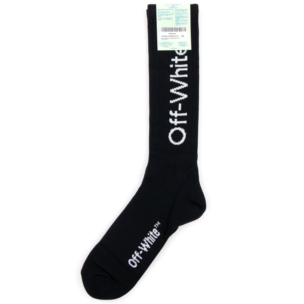 Off White Diagonals Mid Socks Black/White