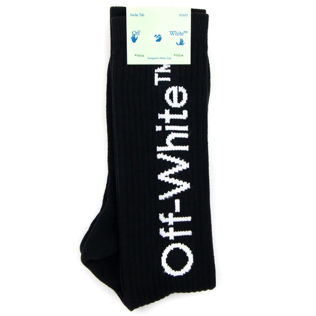 Off White Diagonals Mid Socks Black/White