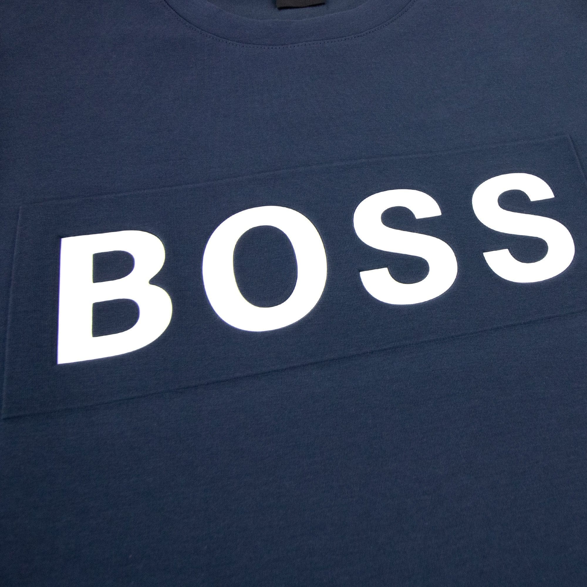 Hugo Boss Salbo 1 Printed Logo Sweatshirt Navy 410