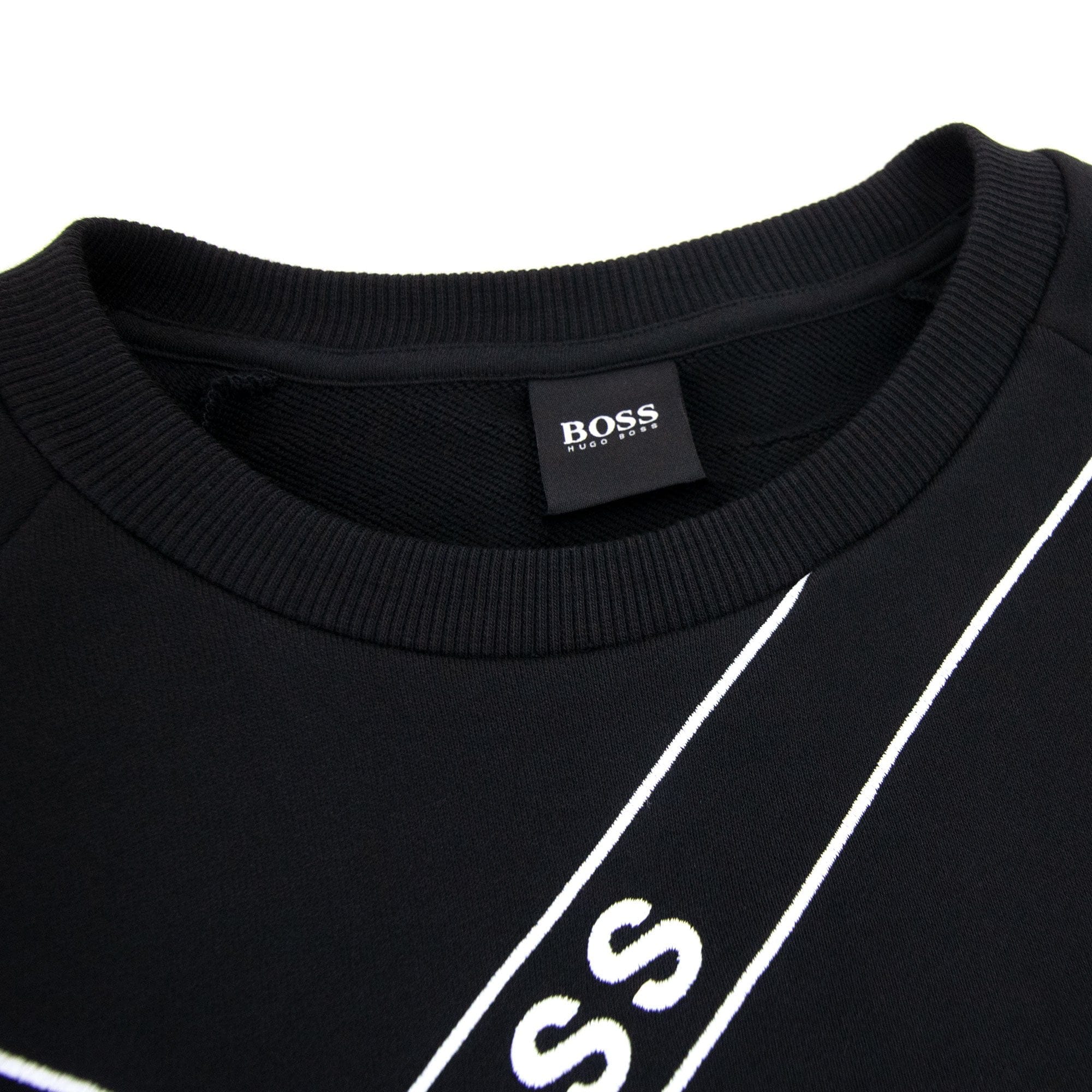 Hugo Boss Wrapped Artwork Logo Sweatshirt Black 001