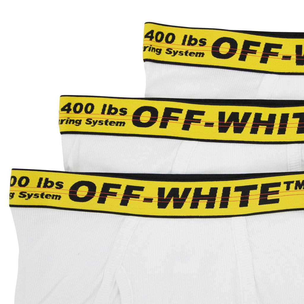 Off White Classic Industrial 3 Pack Boxer White/Yellow