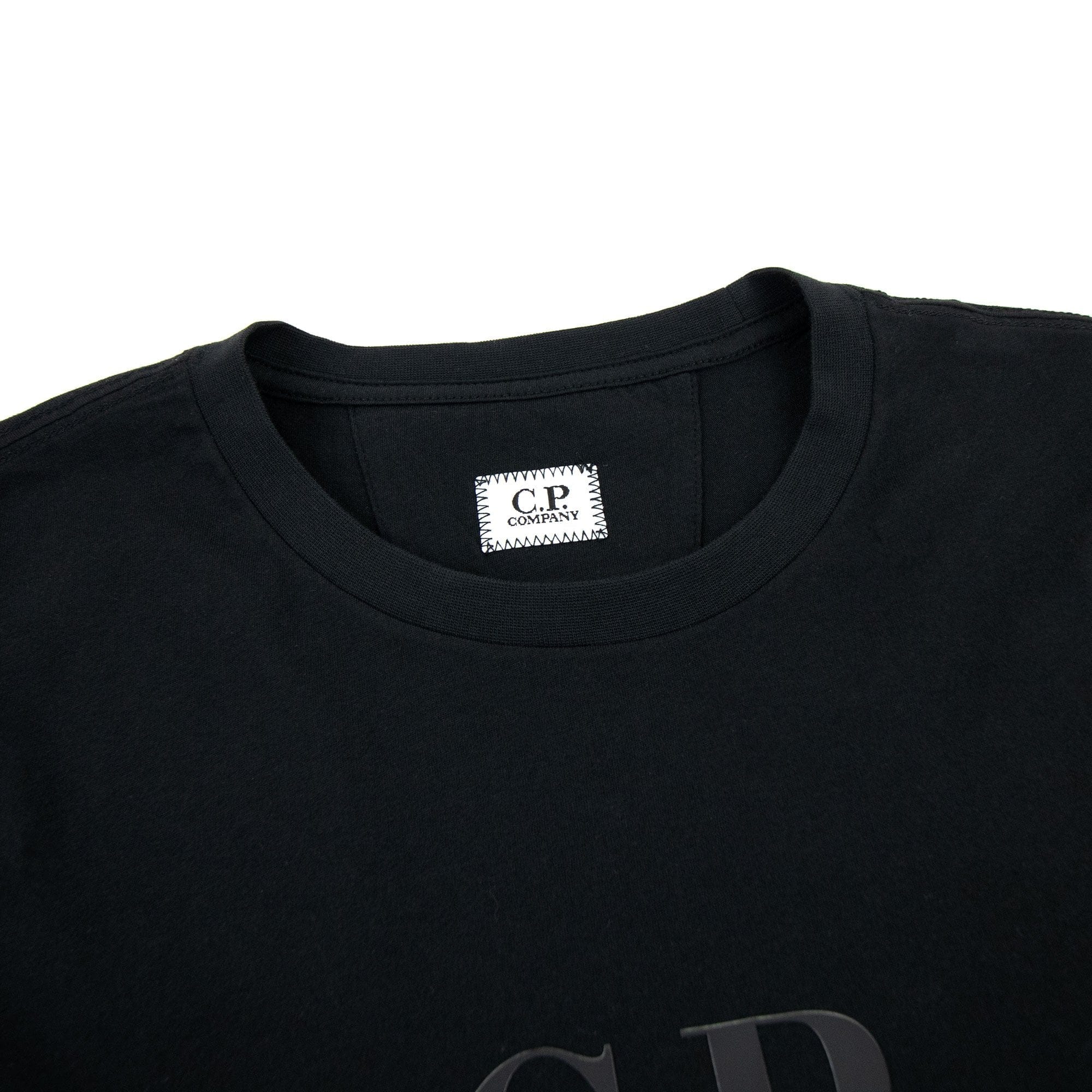 Cp Company 30/1 Jersey Classic Logo T-shirt Black 999