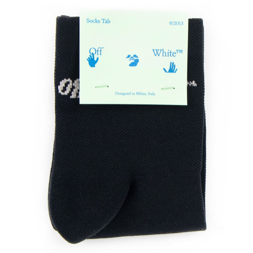 Off White Slanted Off Logo Low Socks Black/White