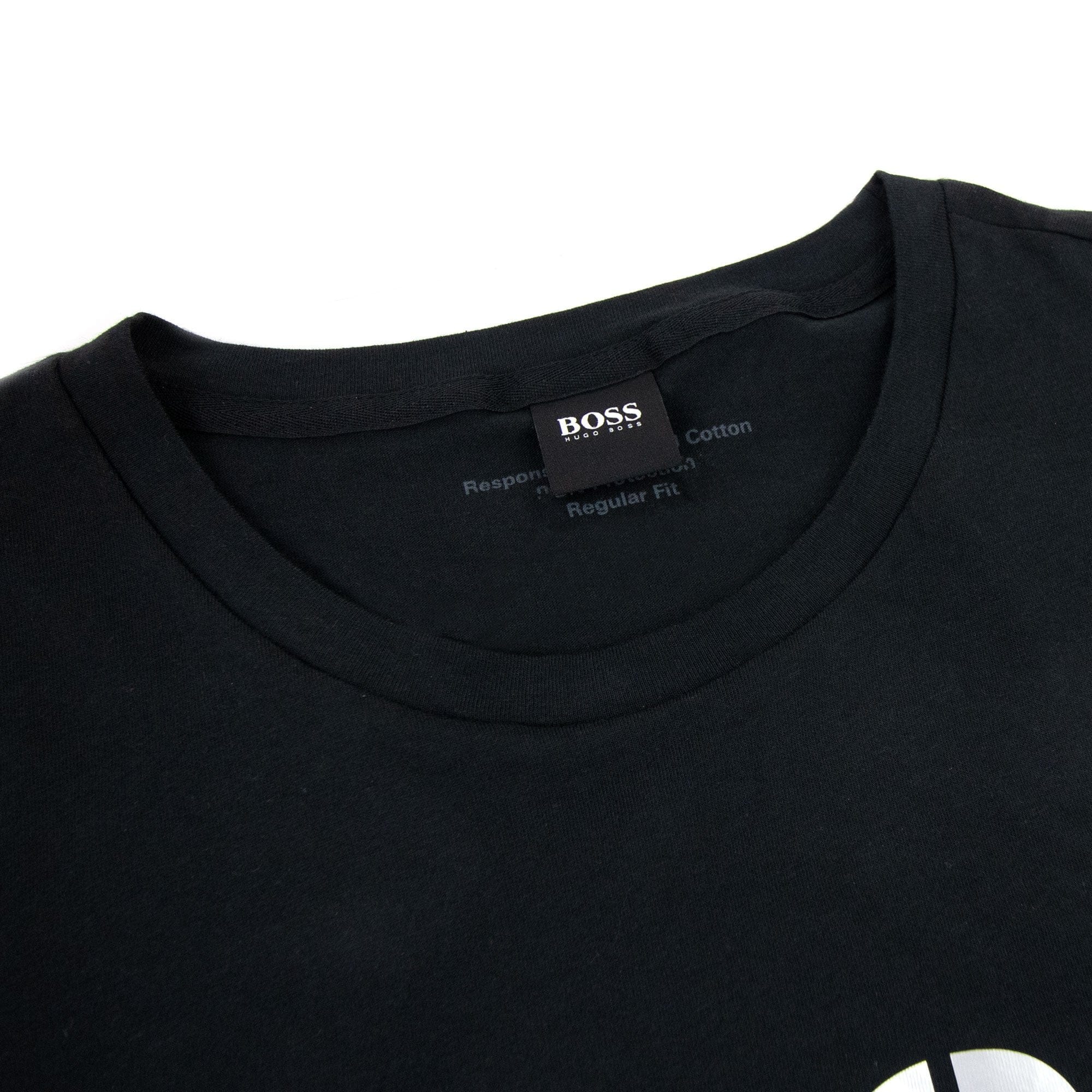 Hugo Boss Rn Special Striped Logo T Shirt Black/silver