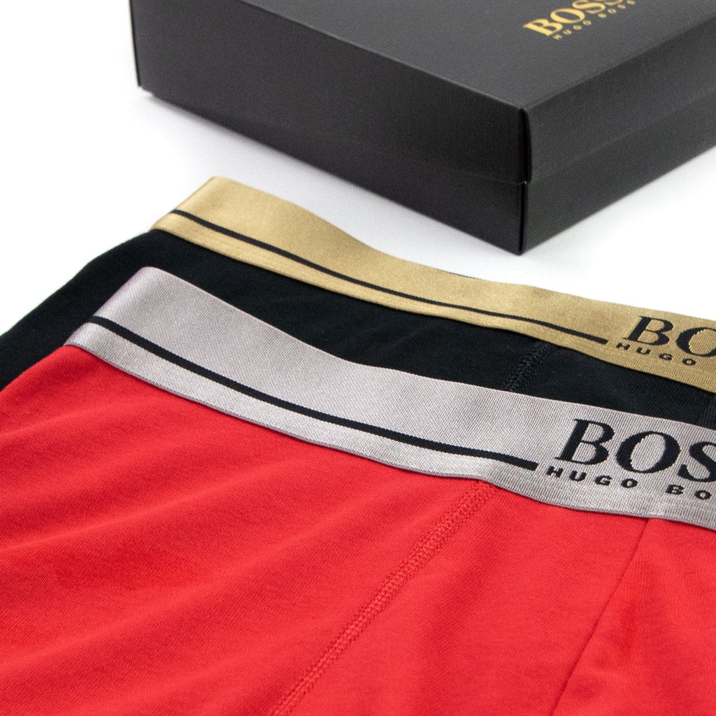 Hugo Boss 2 Pack Trunks Black & Red
