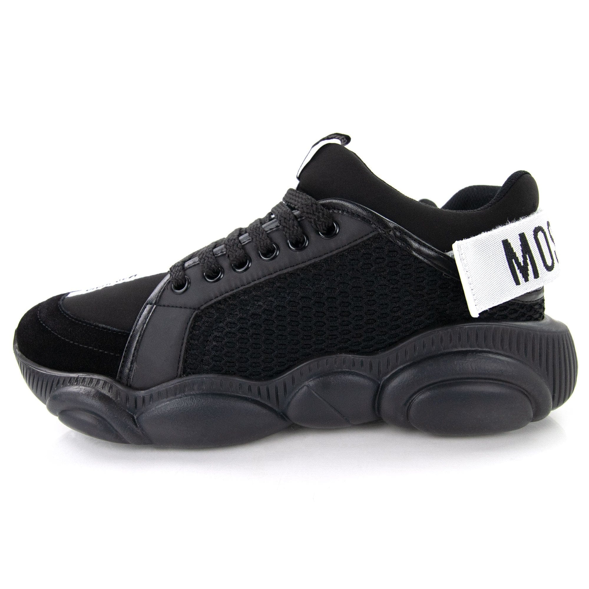 Moschino Couture Teddy Shoes Sneakers With Strap Mix Nero