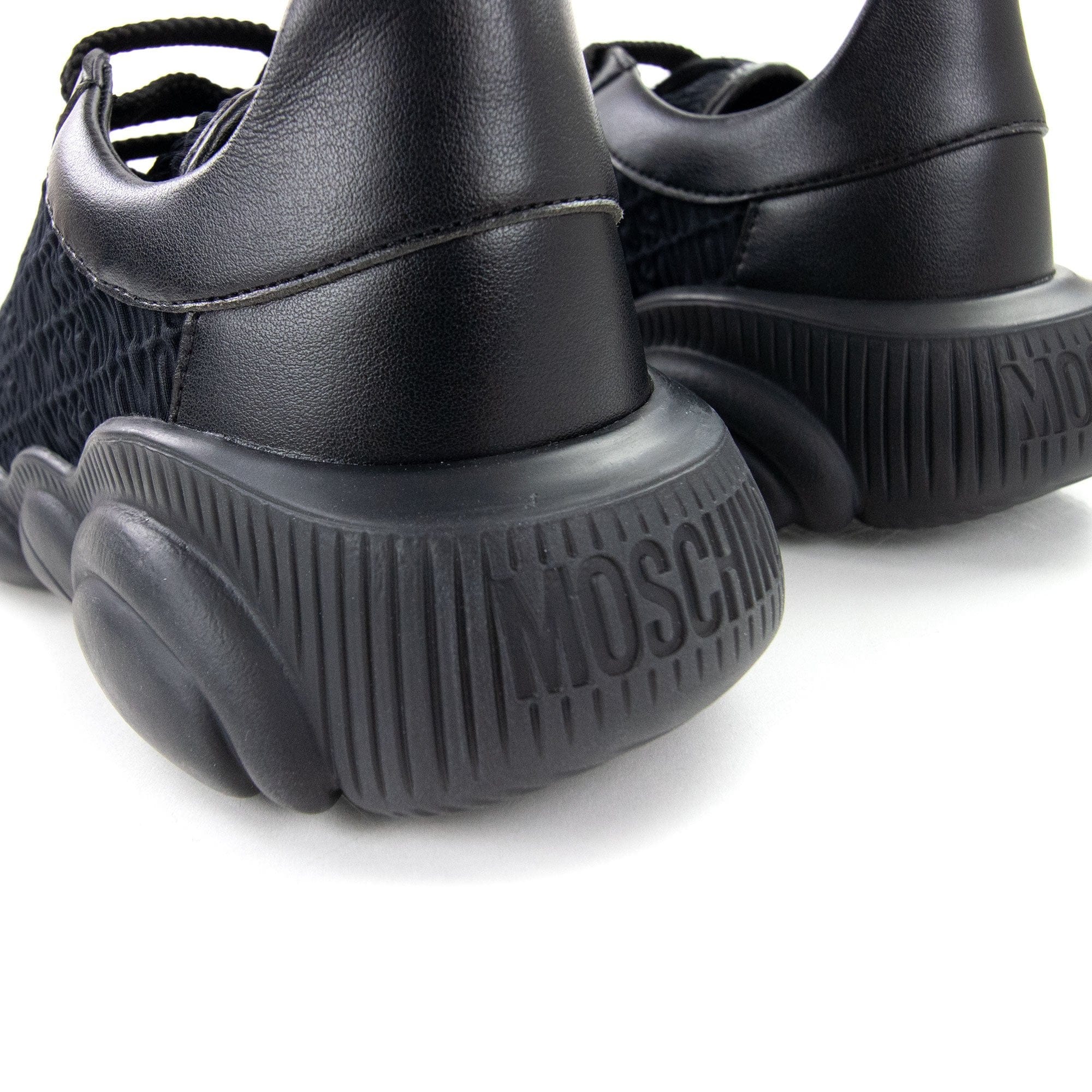 Moschino Couture All Over Logo Teddy Trainers Black