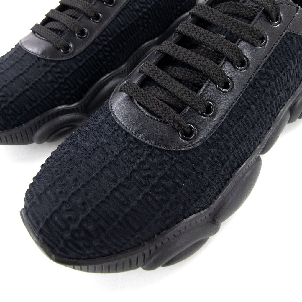 Moschino Couture All Over Logo Teddy Trainers Black