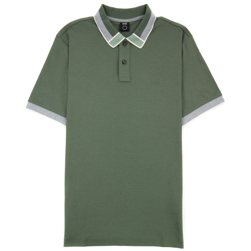 Hugo Boss Parlay 139 Colour Blocked Collar Khaki