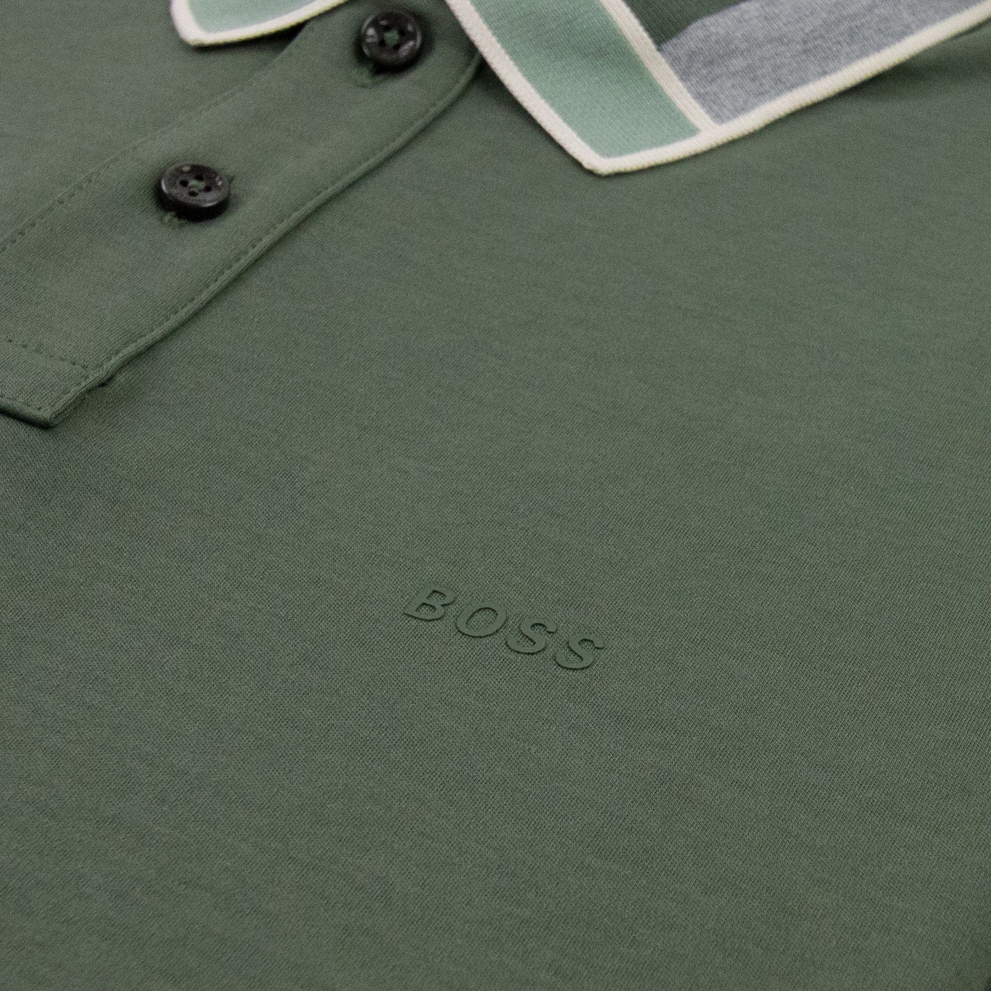 Hugo Boss Parlay 139 Colour Blocked Collar Khaki