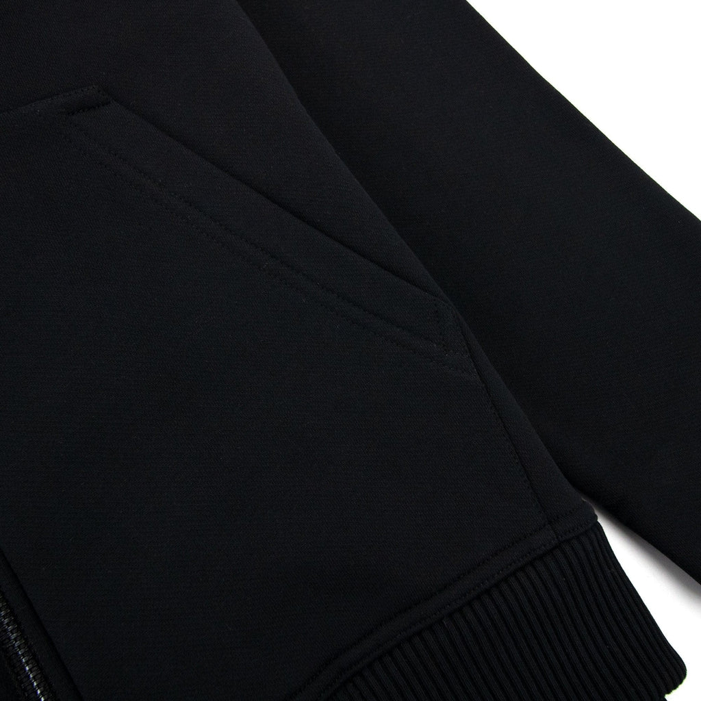 Burberry Check Hood Cotton Blend Hooded Top Black