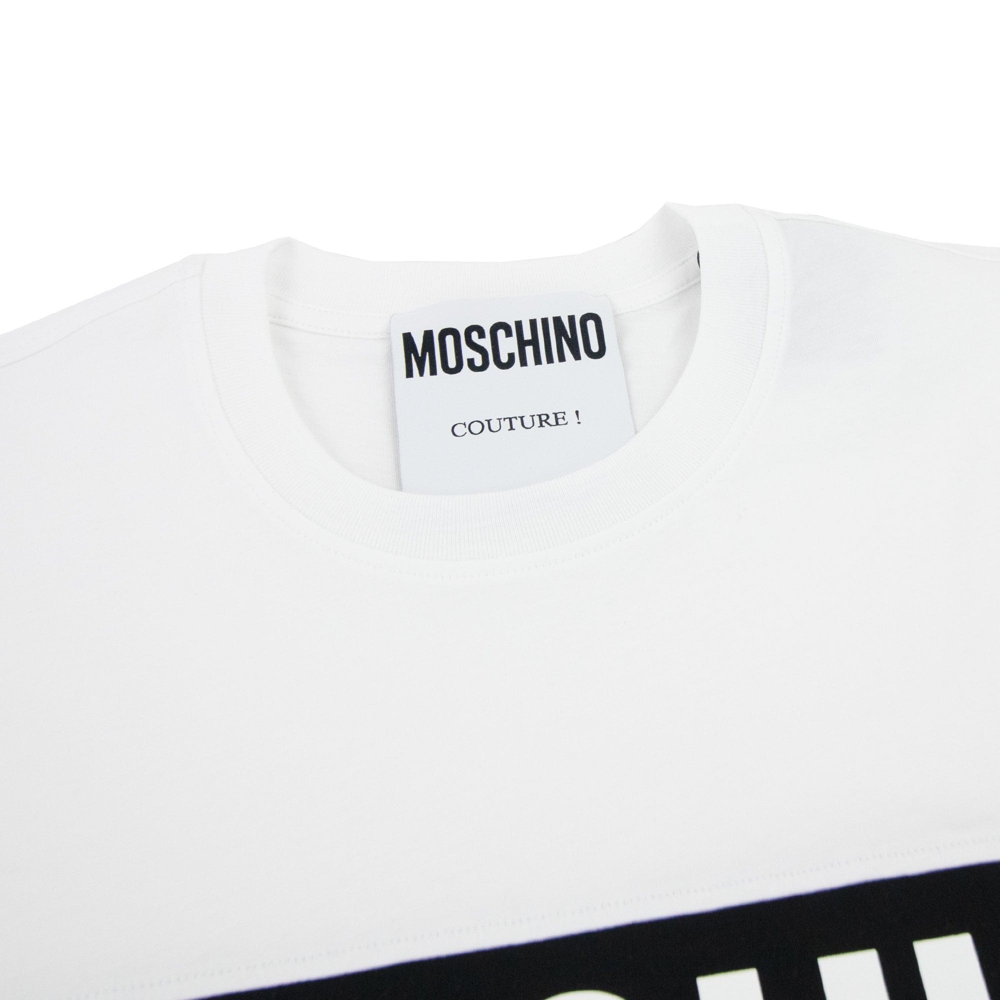 Moschino Couture Block Logo Print T Shirt White 2001