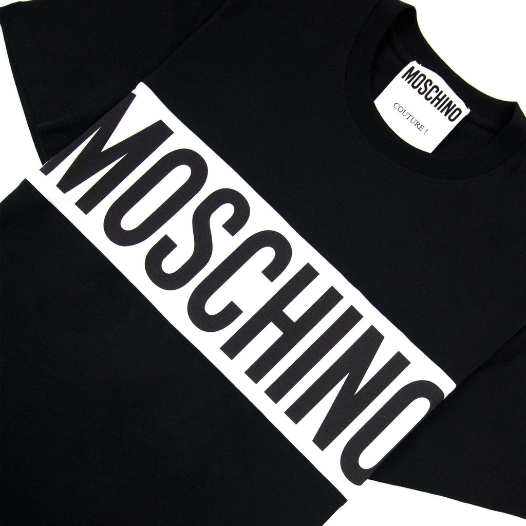 Moschino Couture Block Logo Print T Shirt Black 2555