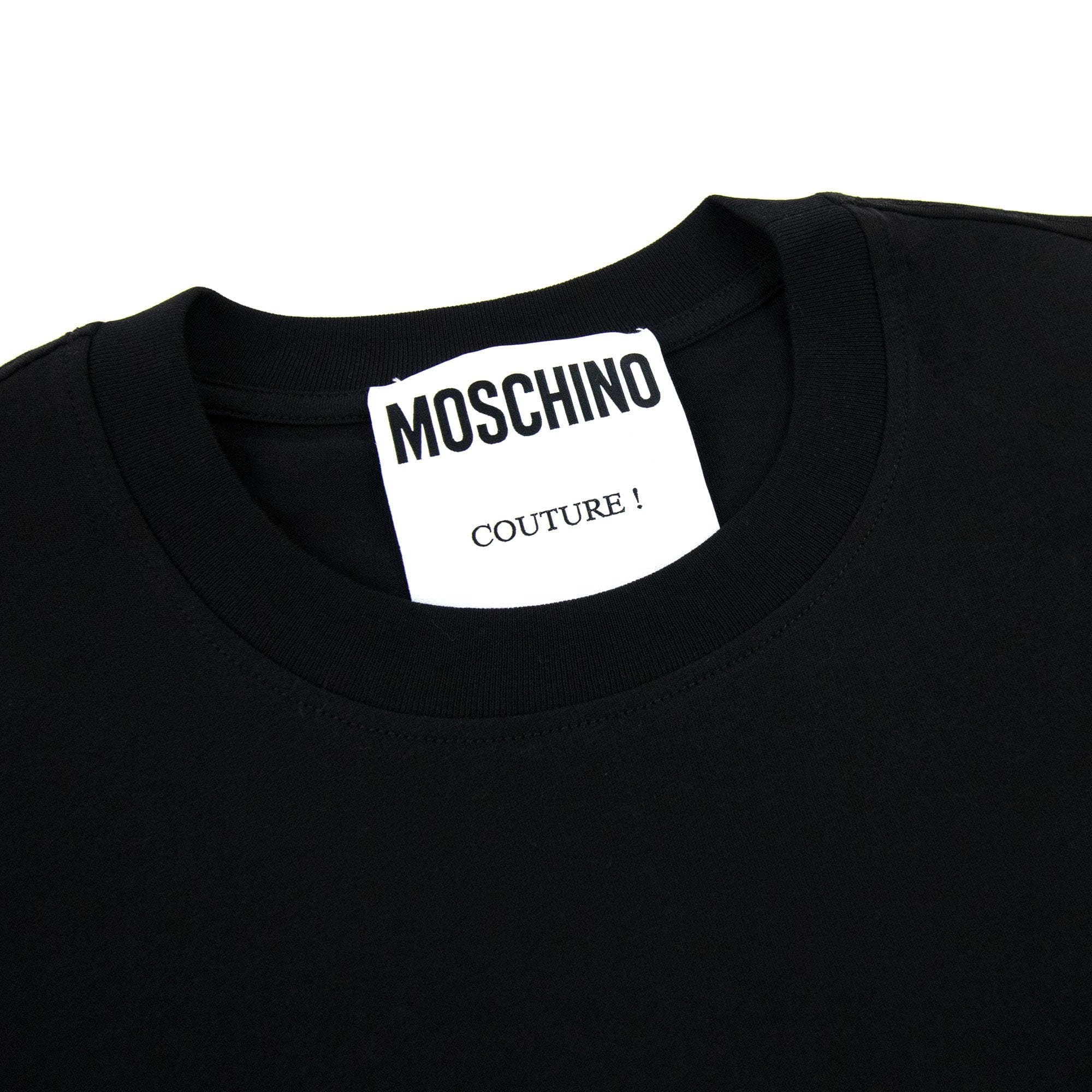 Moschino Couture Block Logo Print T Shirt Black 2555