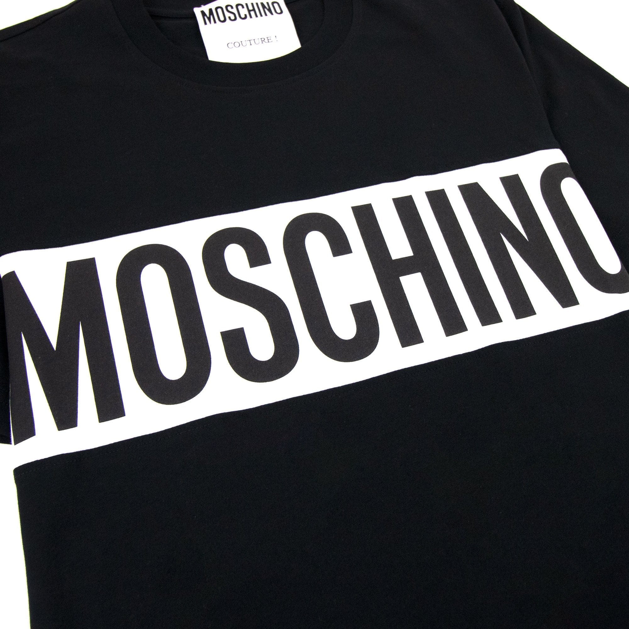 Moschino Couture Block Logo Print T Shirt Black 2555