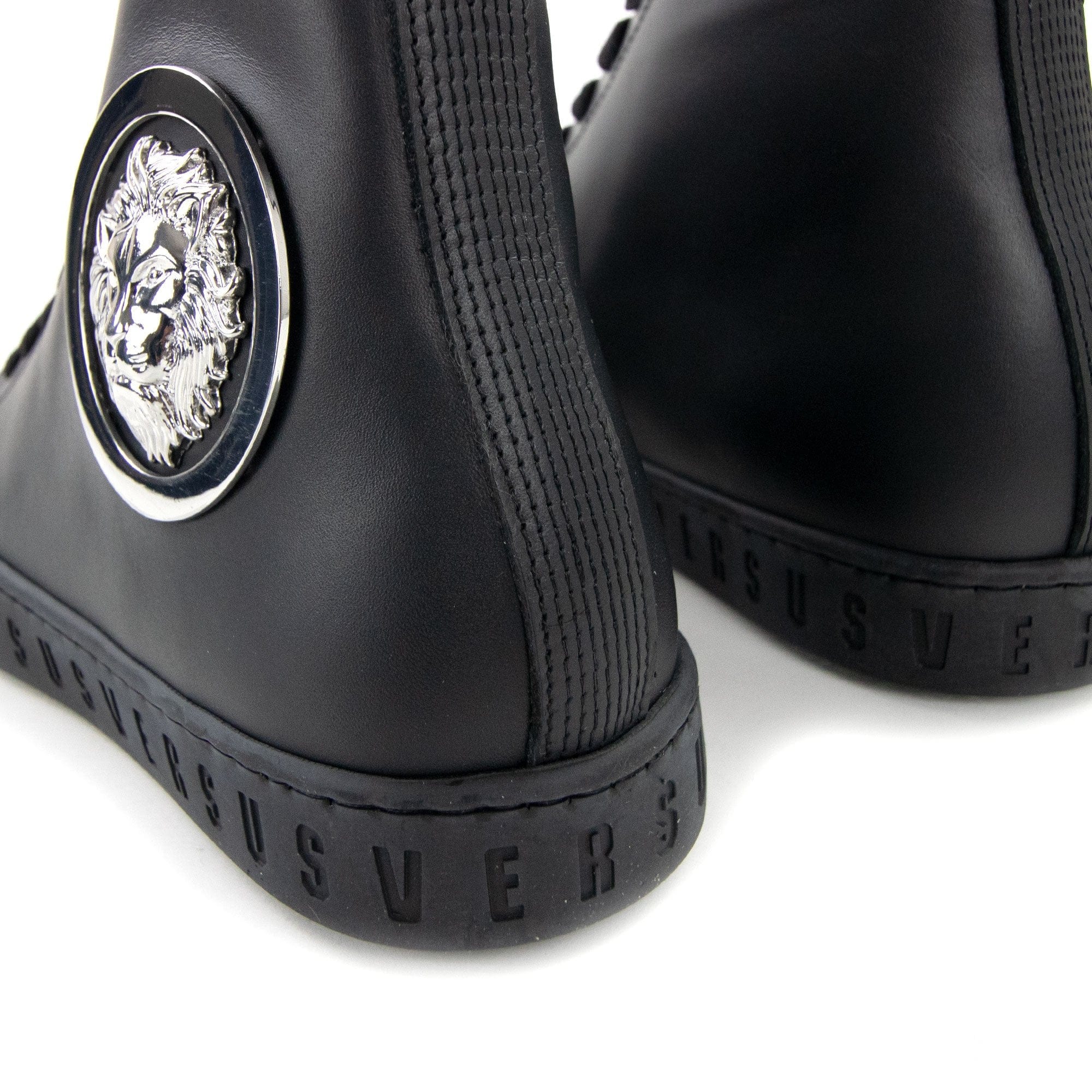 Versace Versus Lion Head High Top Sneaker Black