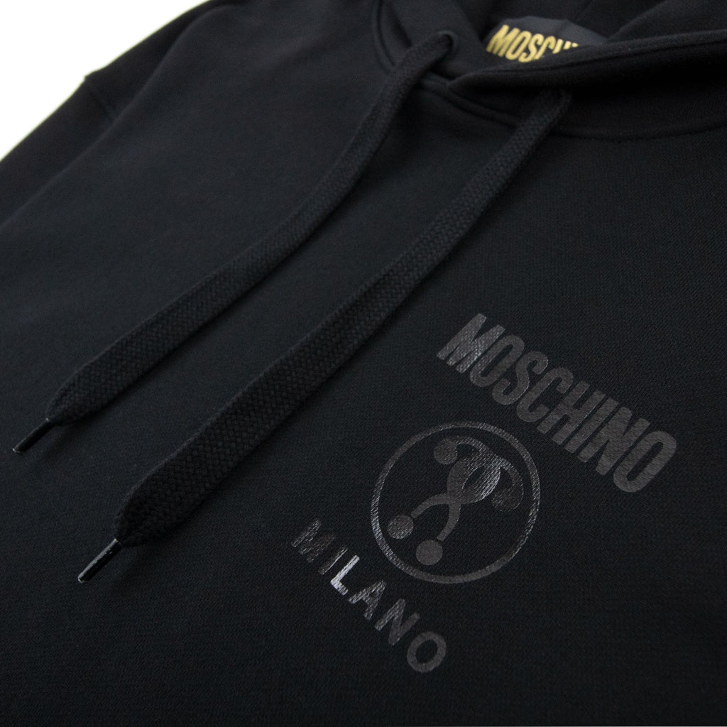 Moschino Couture Double Question Hoodied Sweatshirt Black 0555