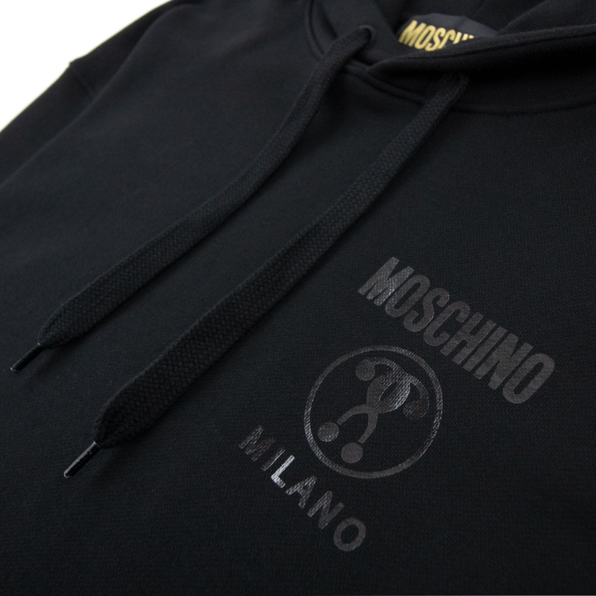 Moschino Couture Double Question Hoodied Sweatshirt Black 0555