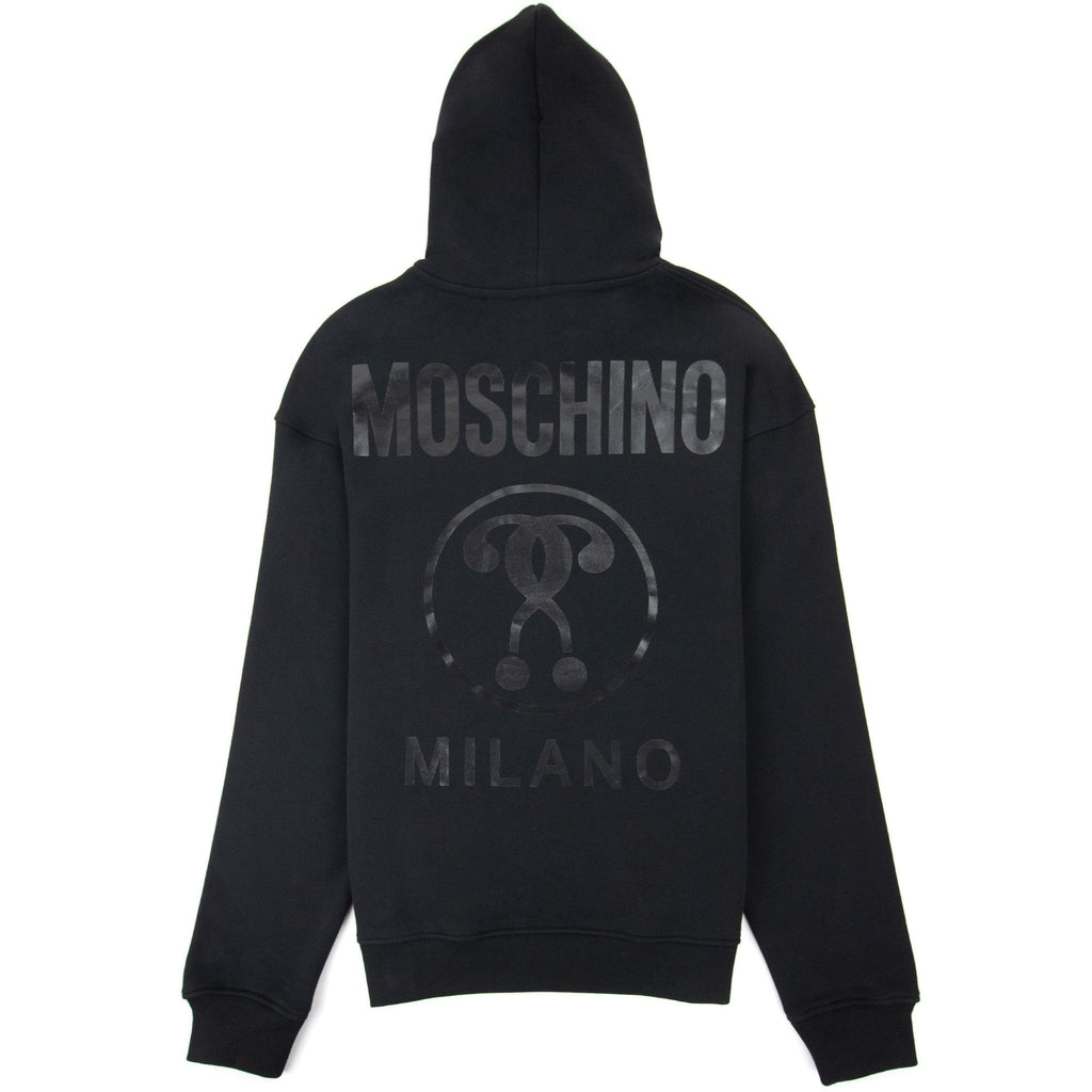 Moschino Couture Double Question Hoodied Sweatshirt Black 0555