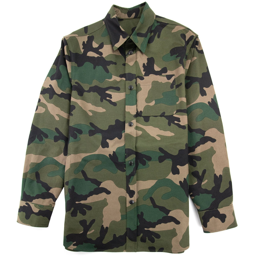 Valentino Camouflage Overshirt With Valentino Print Military Green