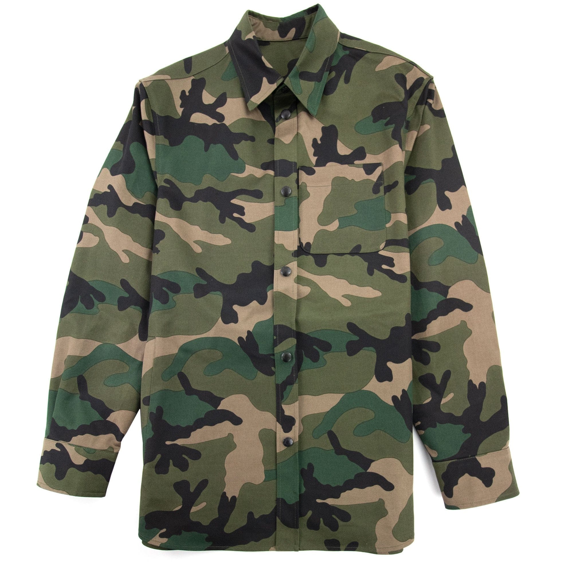Valentino Camouflage Overshirt With Valentino Print Military Green