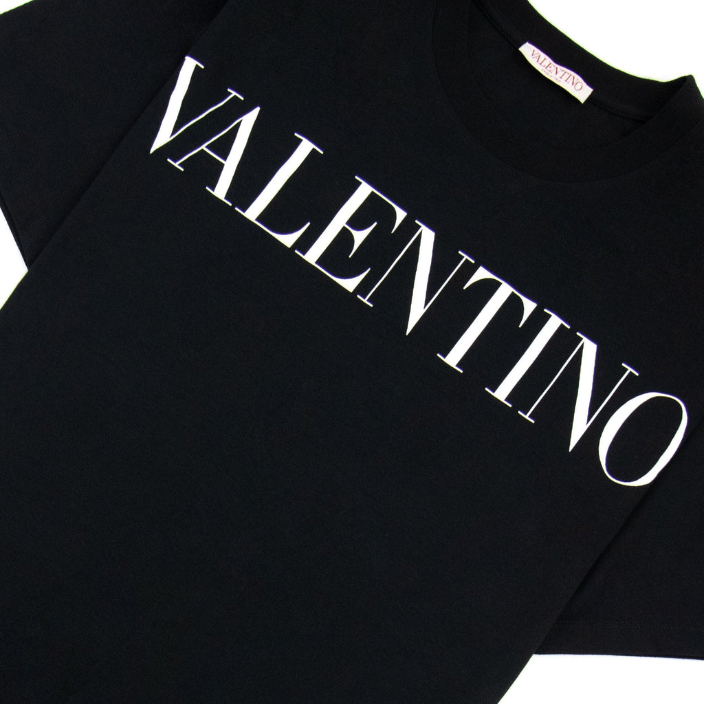 Valentino Logo Oversized T Shirt Black 0ni