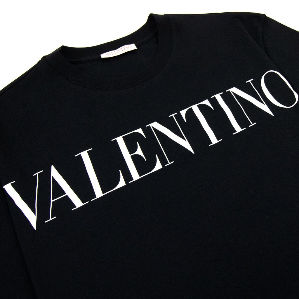 Valentino Logo Oversized T Shirt Black 0ni