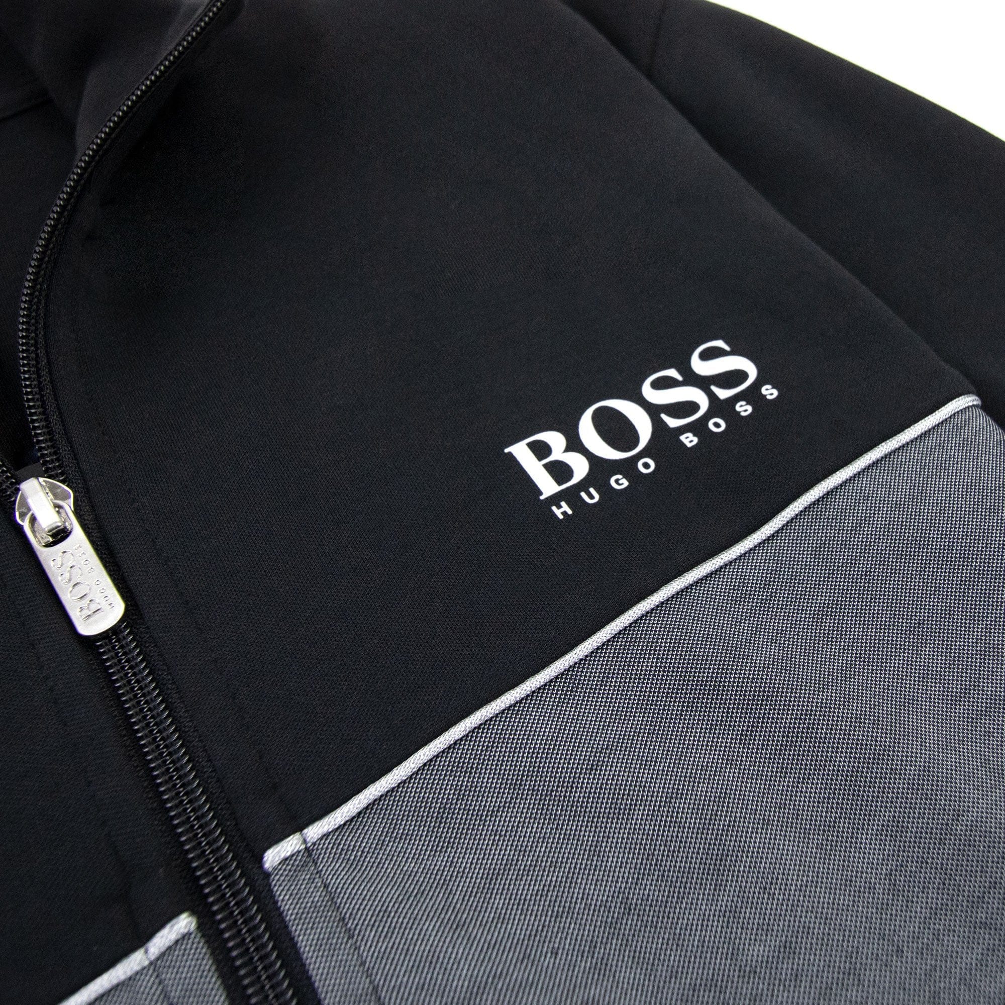 Hugo Boss Metalic Logo Tracksuit  Jacket Black 001