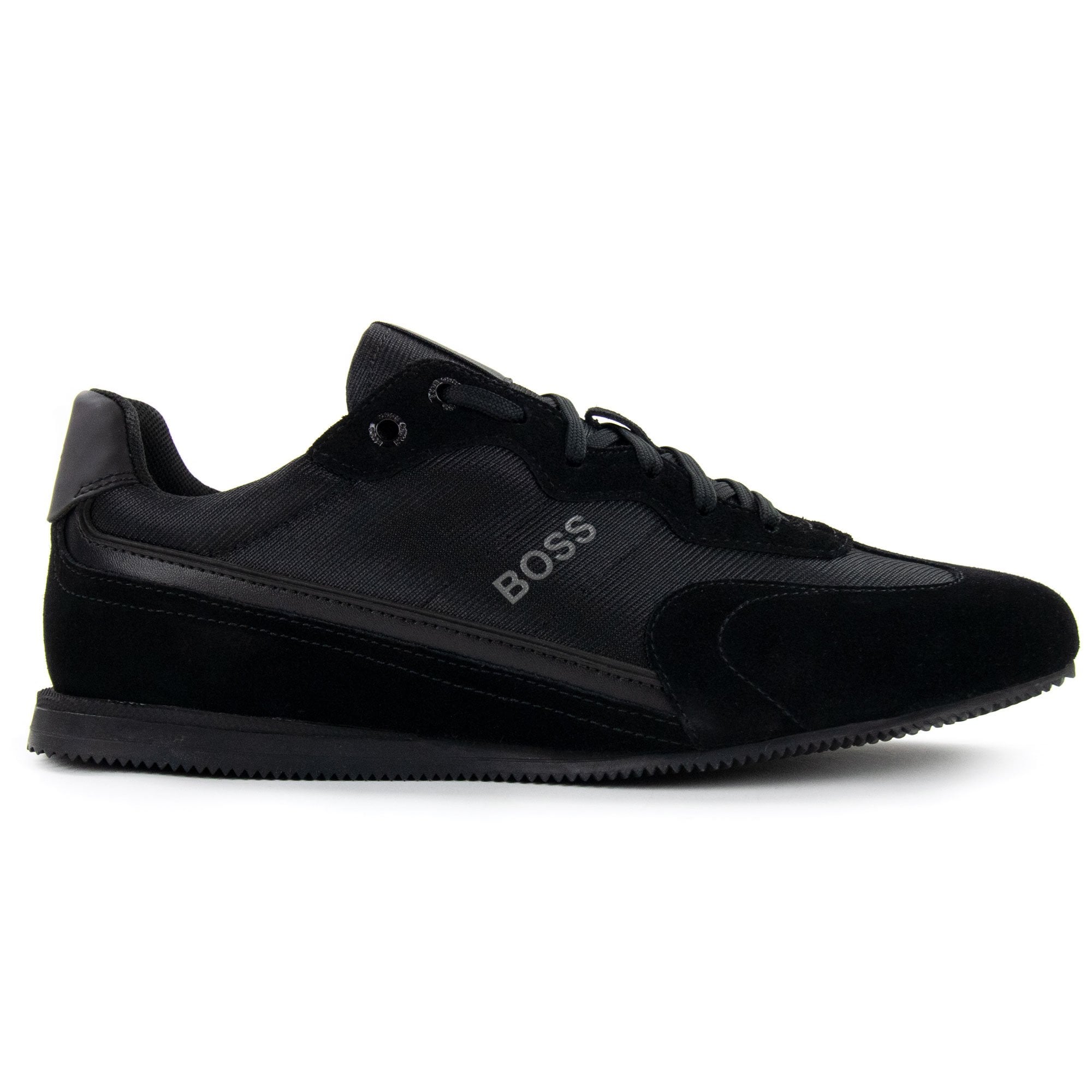 Hugo Boss Rusham Logo Detail Low Top Trainer Black 005