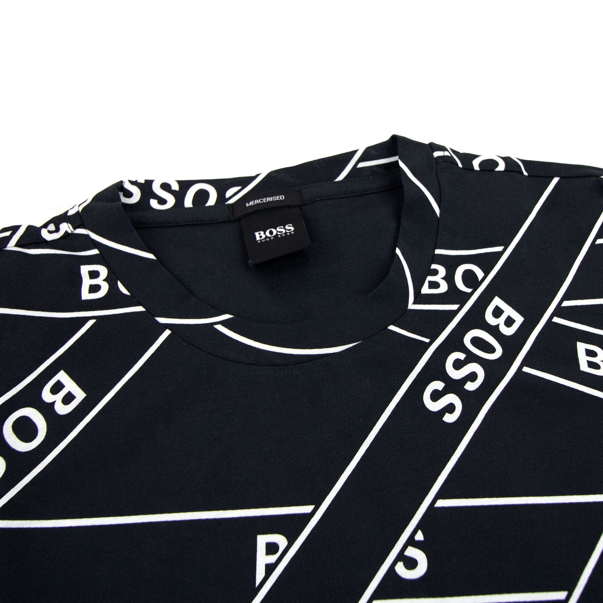 Hugo Boss Tiburt Artwork Logo T Shirt Black 003