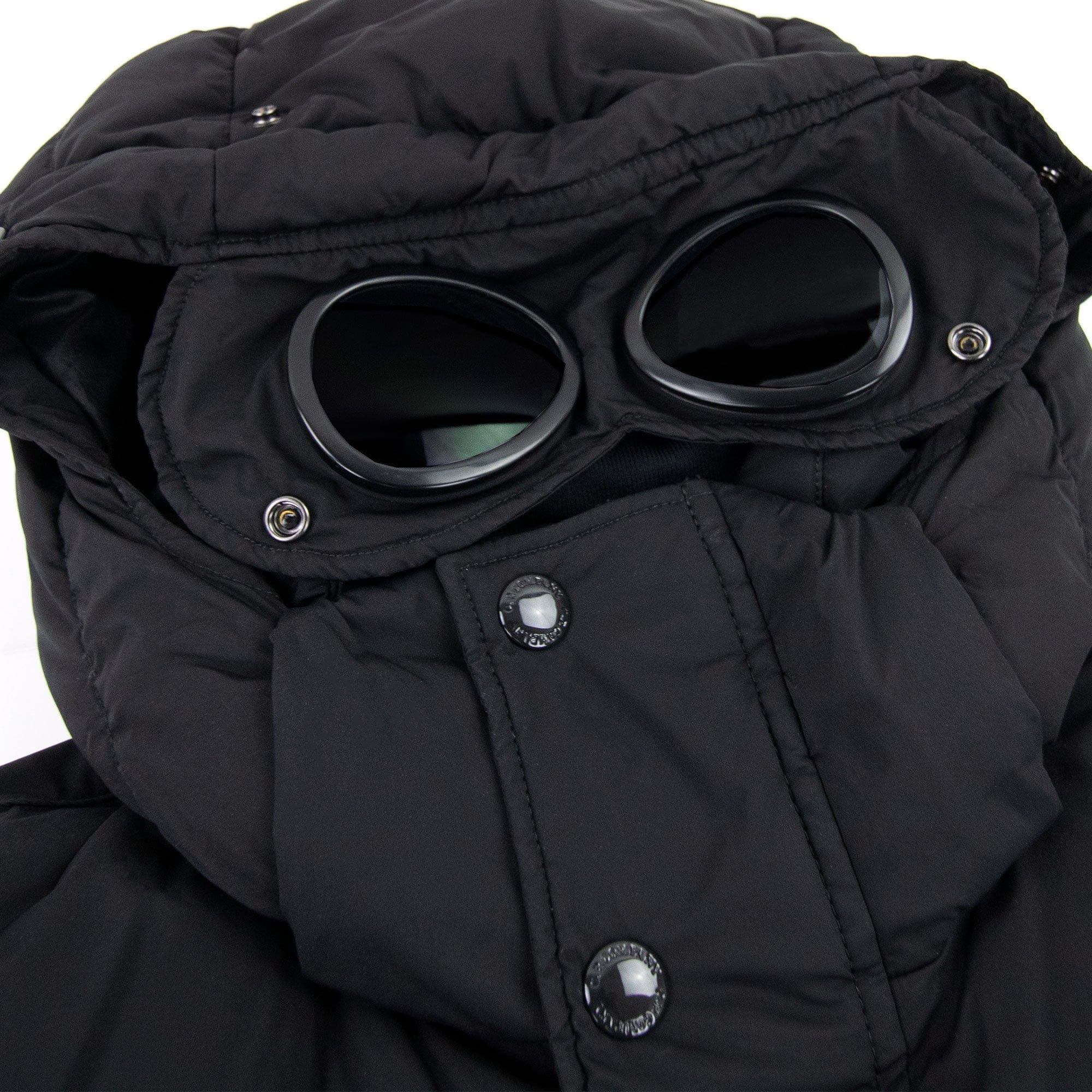 Cp Company Goggle Padding Medium Down Jacket Black 999