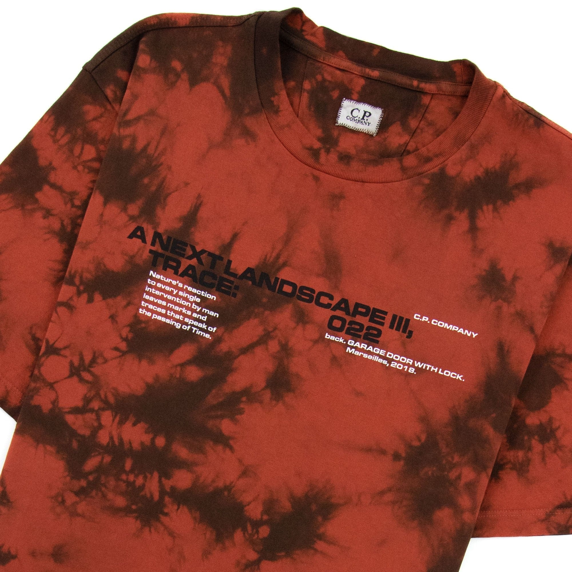 Cp Company 24/1 Jersey Treated Next Landscape T-shirt Red T01