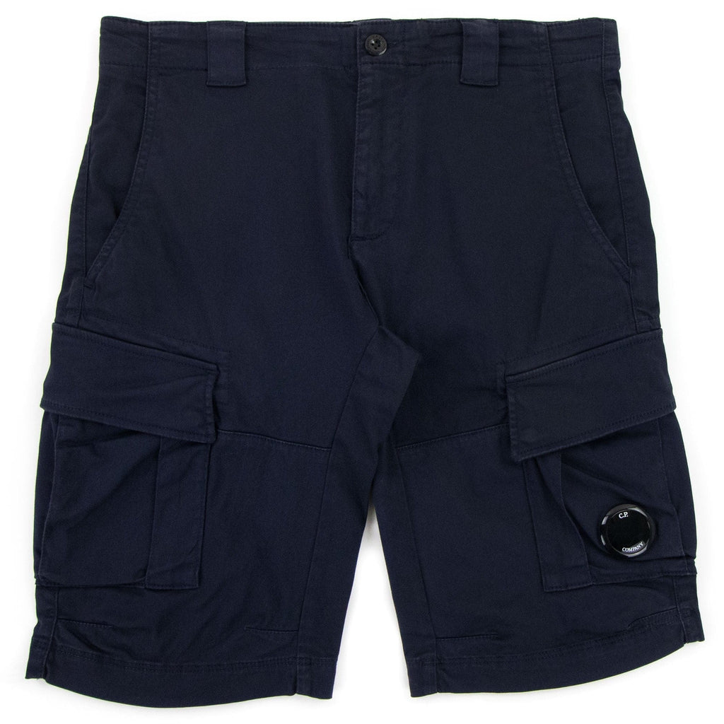 Cp Company Bermuda Cargo Stretch Sateen Shorts Navy 888