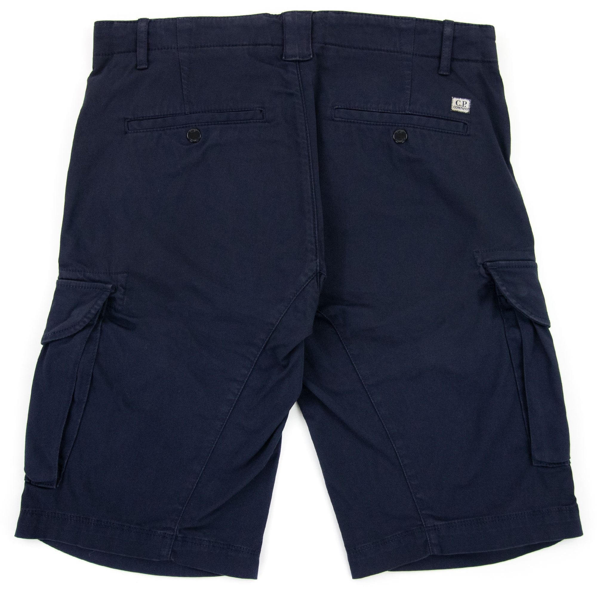 Cp Company Bermuda Cargo Stretch Sateen Shorts Navy 888