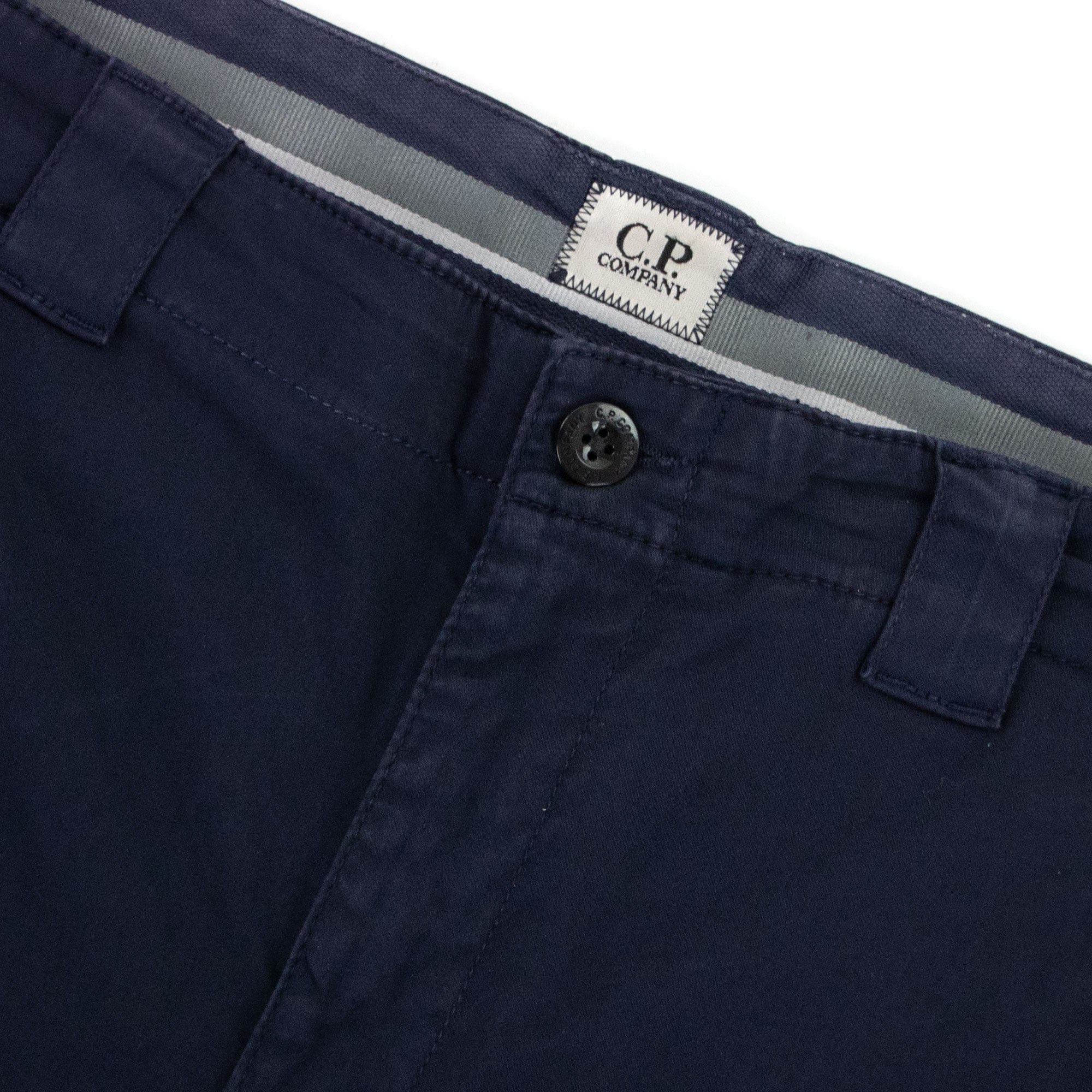 Cp Company Bermuda Cargo Stretch Sateen Shorts Navy 888