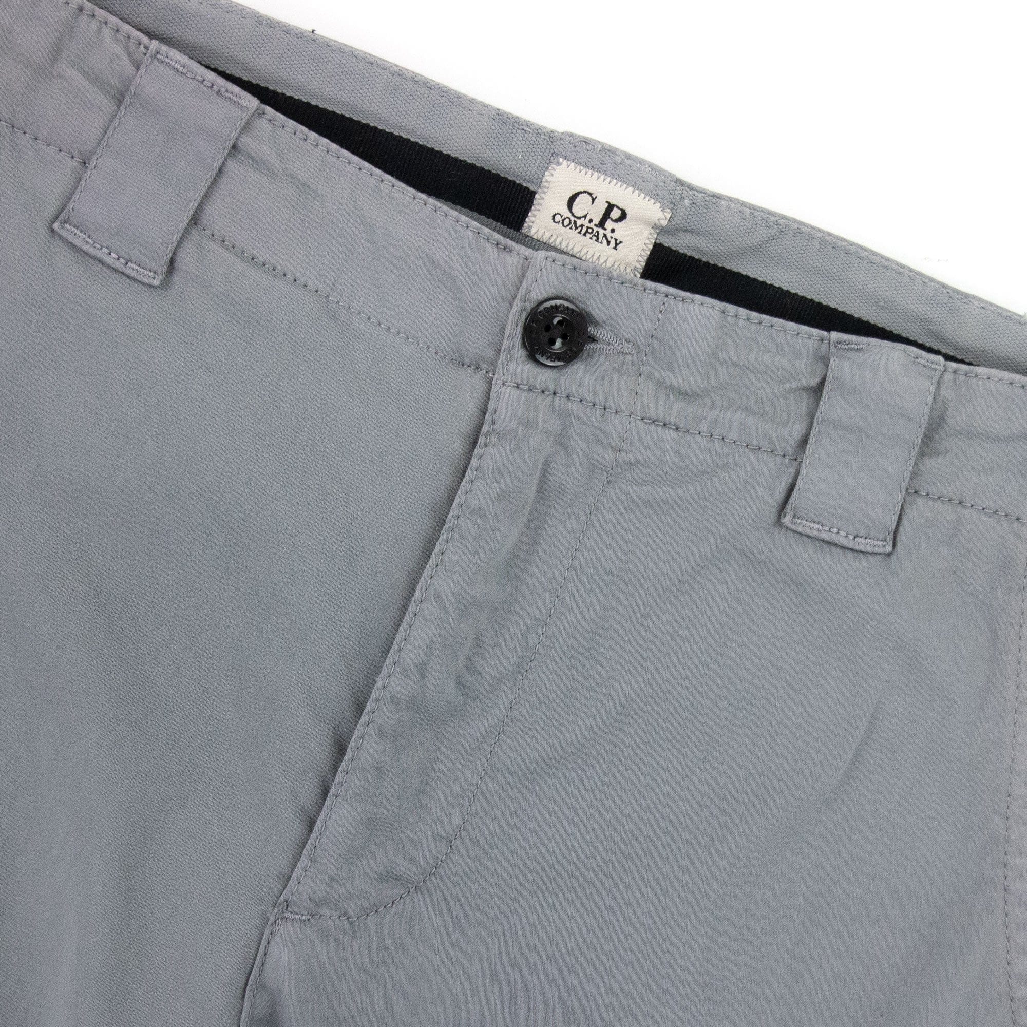 Cp Company Bermuda Cargo Stretch Sateen Shorts Griffin Grey 937