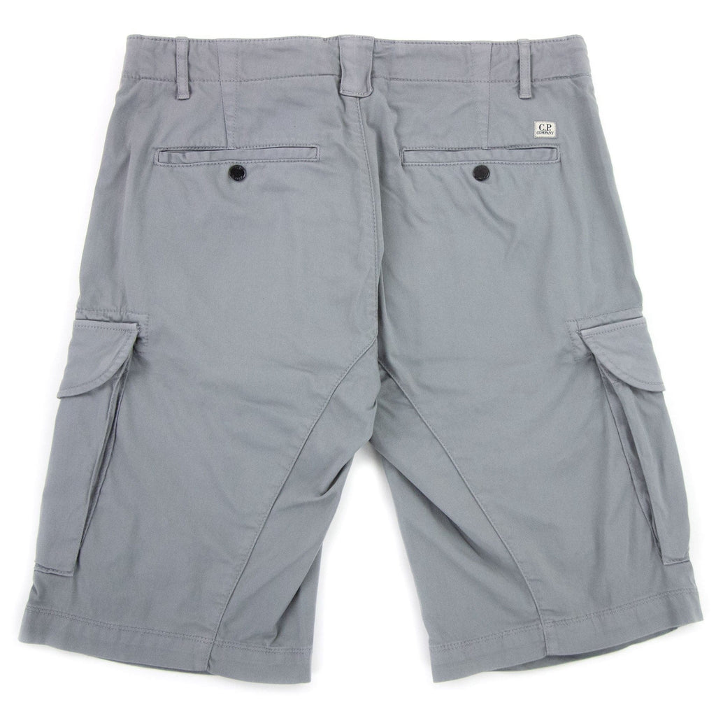 Cp Company Bermuda Cargo Stretch Sateen Shorts Griffin Grey 937
