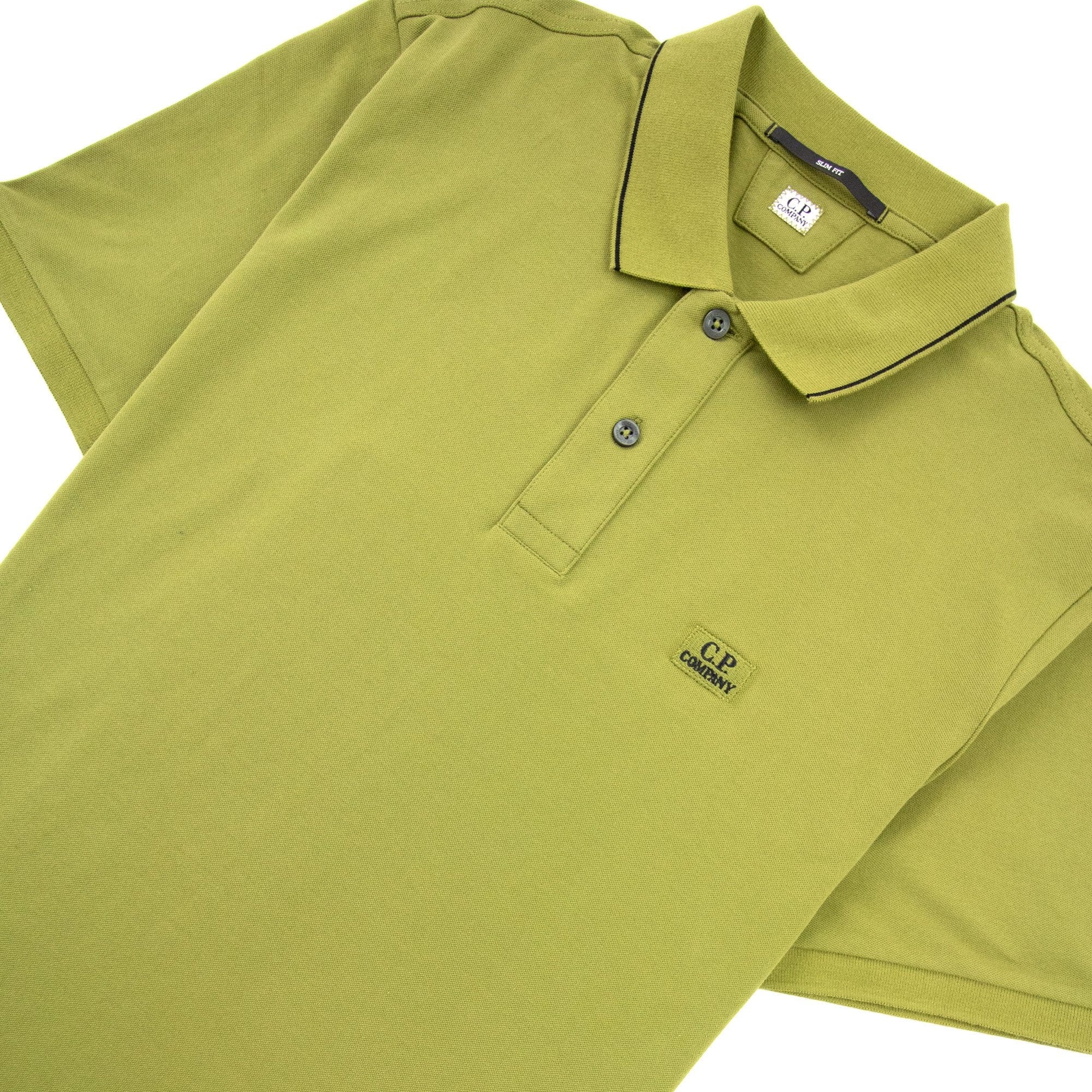 Cp Company Stretch Piquet Polo Green Moss 698