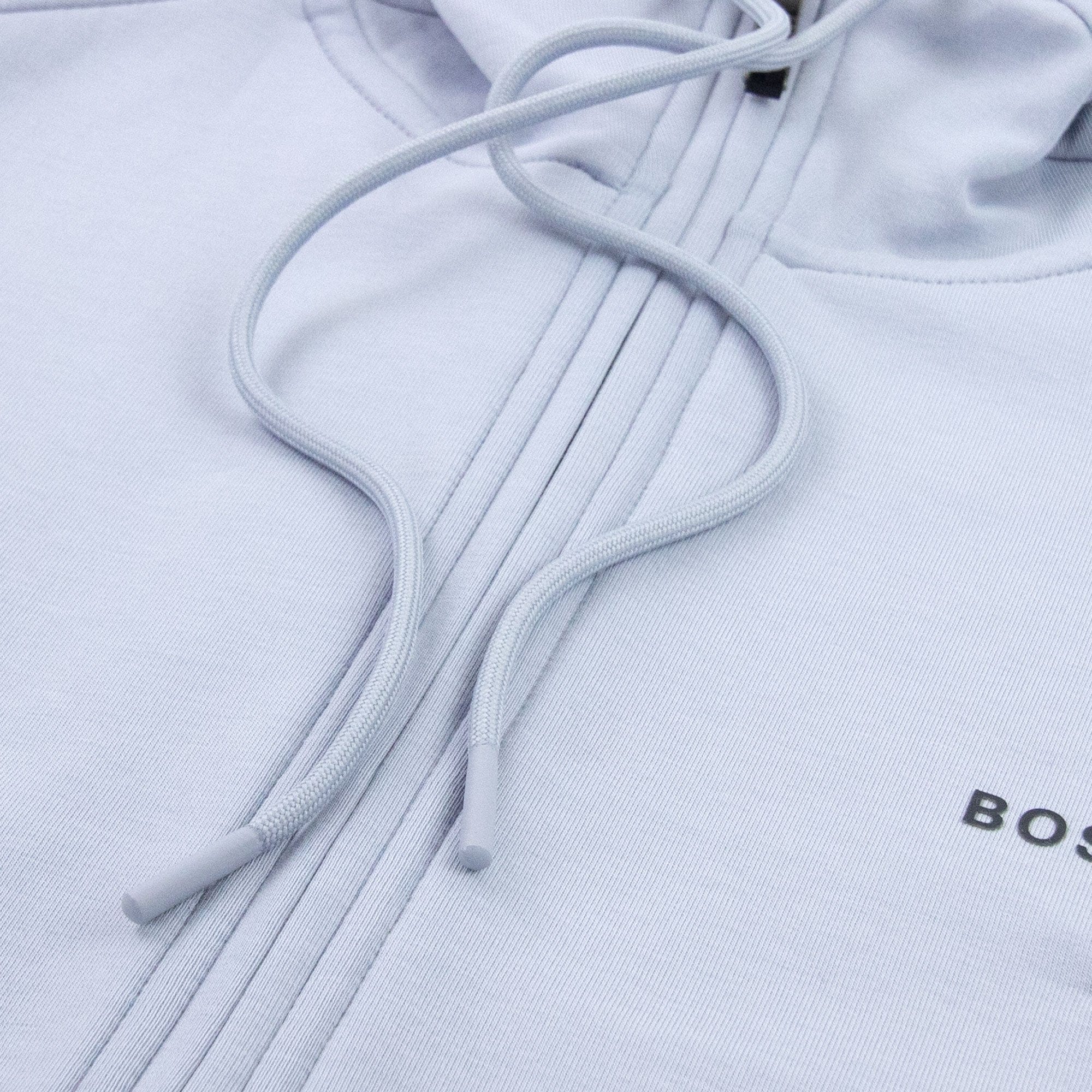Hugo Boss Saggy 1 Logo Zip Up Sweatshirt Light Blue 481