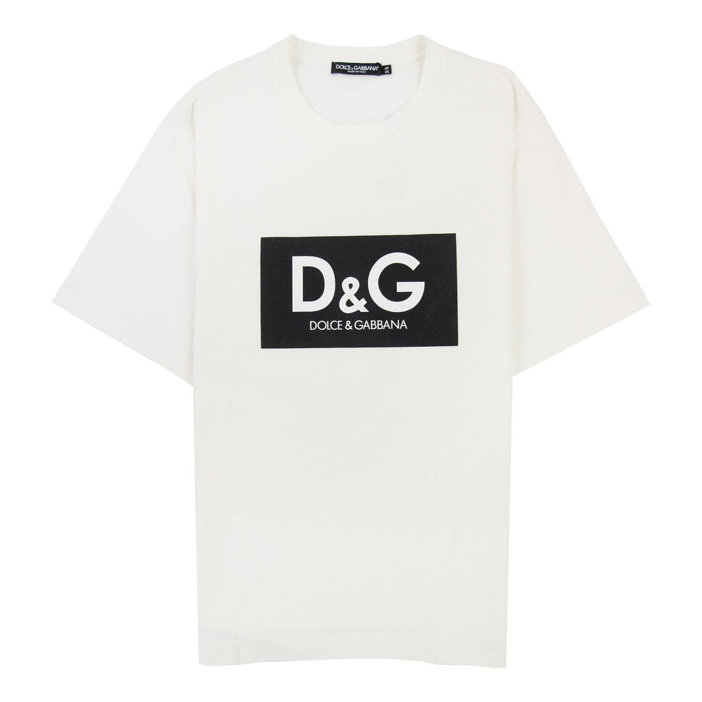 Dolce &amp; Gabbana D&amp;g Print Cotton T Shirt Off White