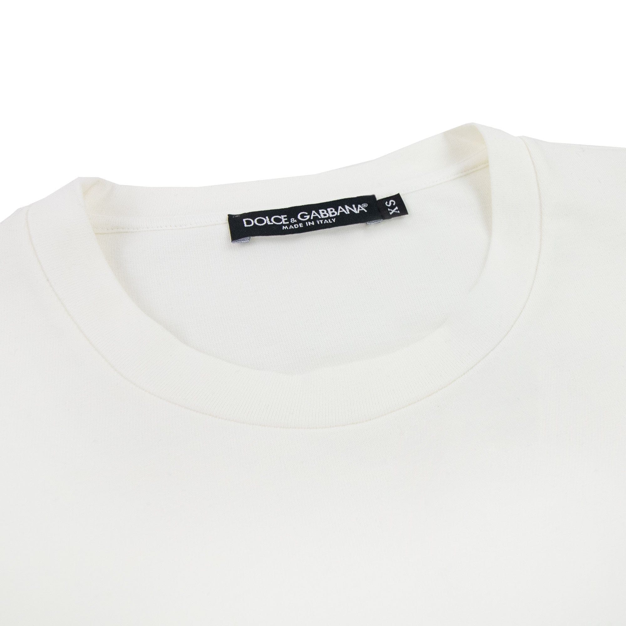 Dolce &amp; Gabbana D&amp;g Print Cotton T Shirt Off White