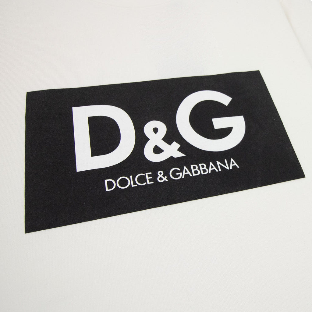 Dolce &amp; Gabbana D&amp;g Print Cotton T Shirt Off White