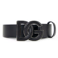 Dolce &amp; Gabbana Dg Logo Lux Leather Belt Black | ONU