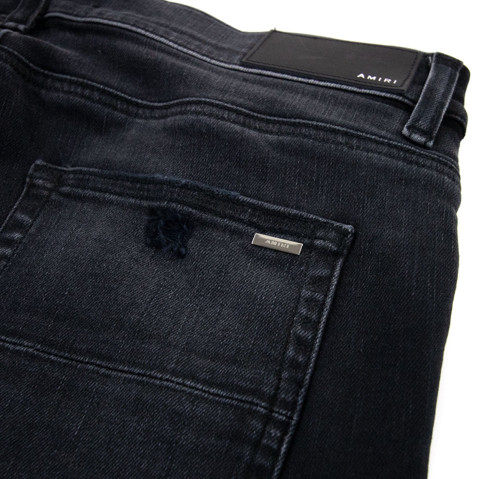 Amiri Mx1 Cracked Paint Jeans Aged Black