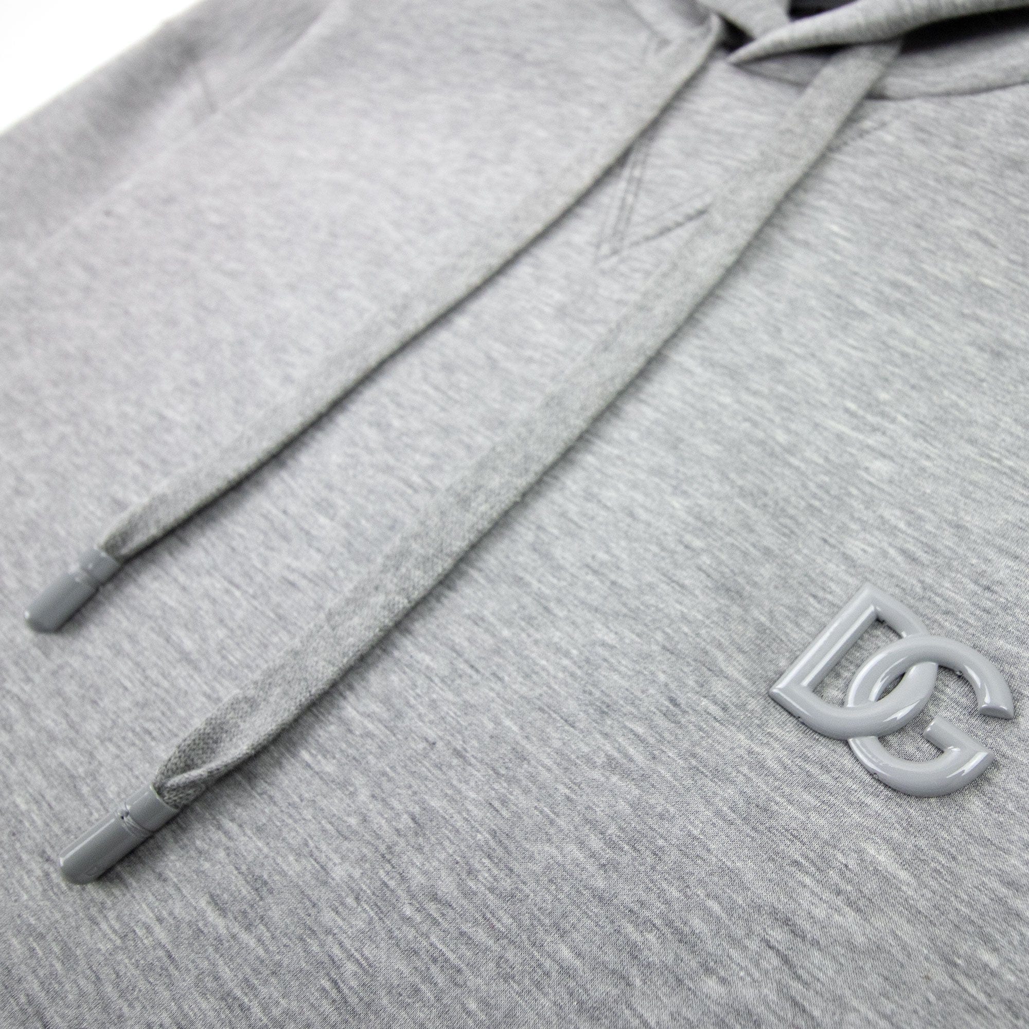 Dolce &amp; Gabbana Dg Metal Logo Hoodied Sweatshirt Grey