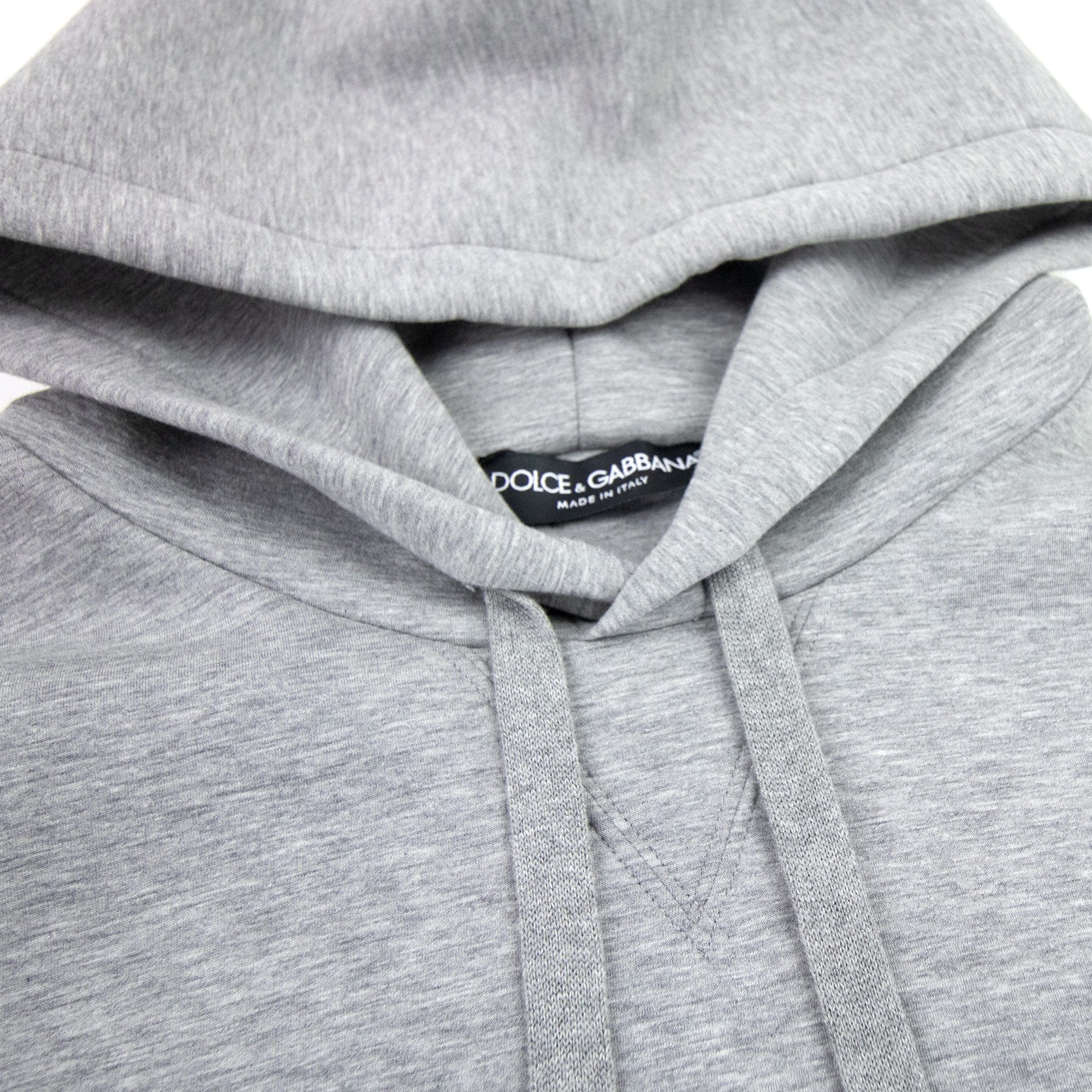 Dolce &amp; Gabbana Dg Metal Logo Hoodied Sweatshirt Grey