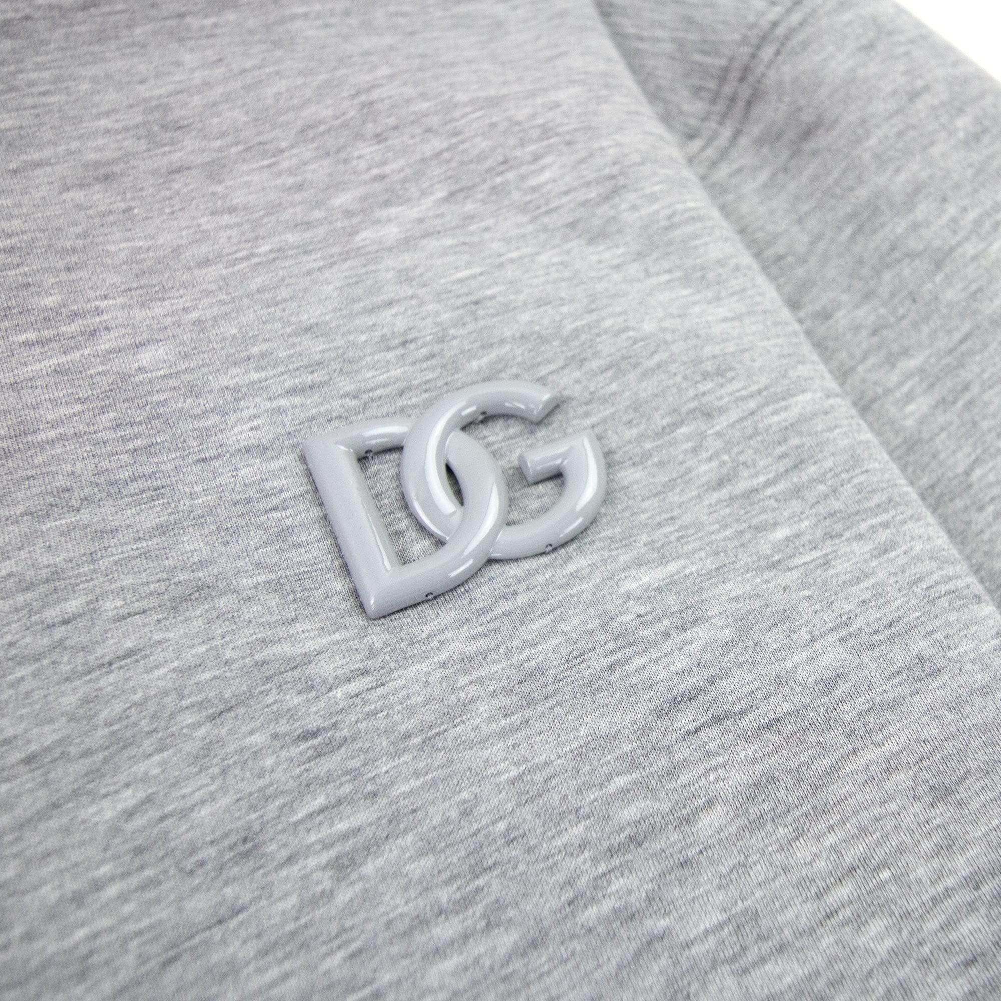 Dolce &amp; Gabbana Dg Metal Logo Hoodied Sweatshirt Grey