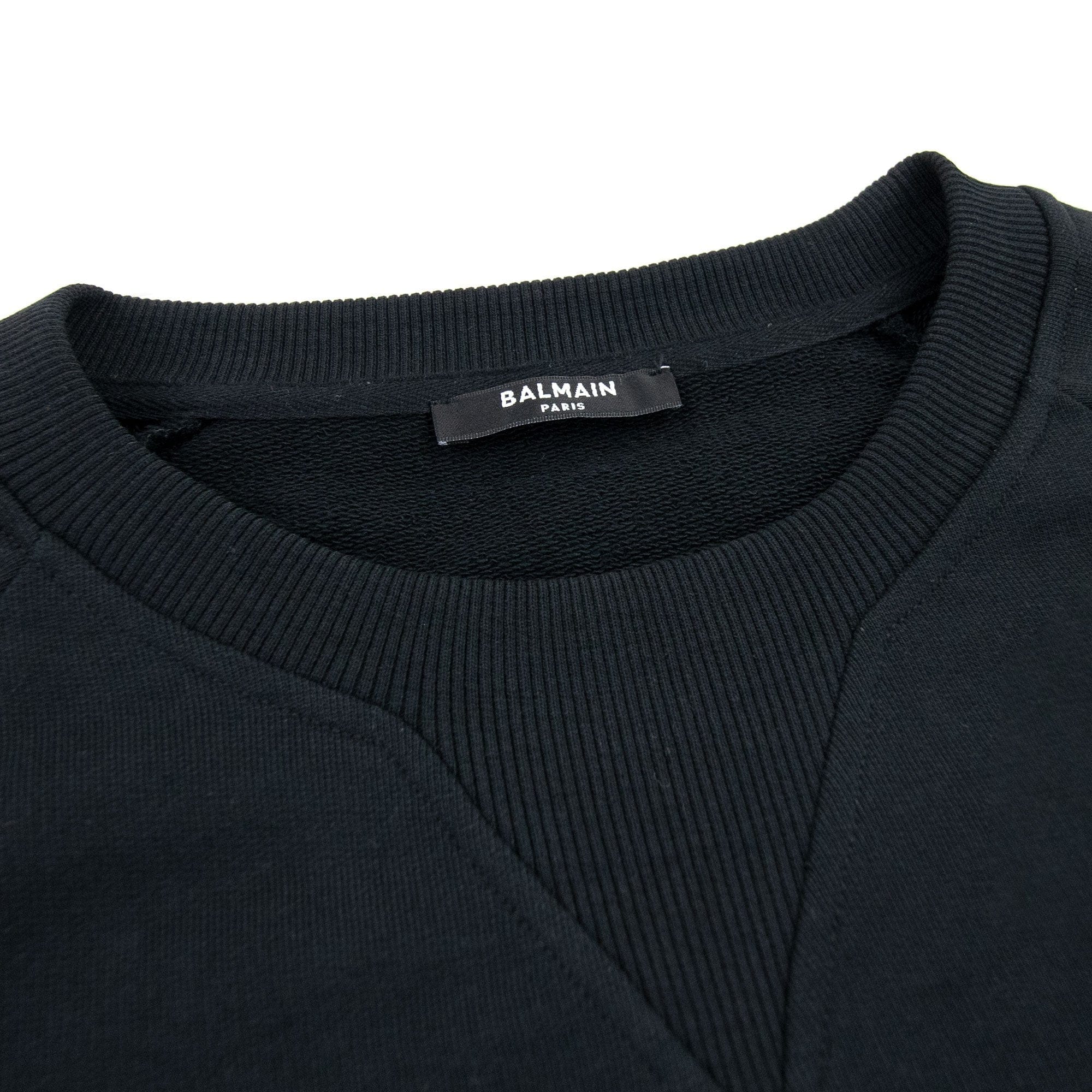 Balmain Balmain Foil Logo Sweatshirt Black/white