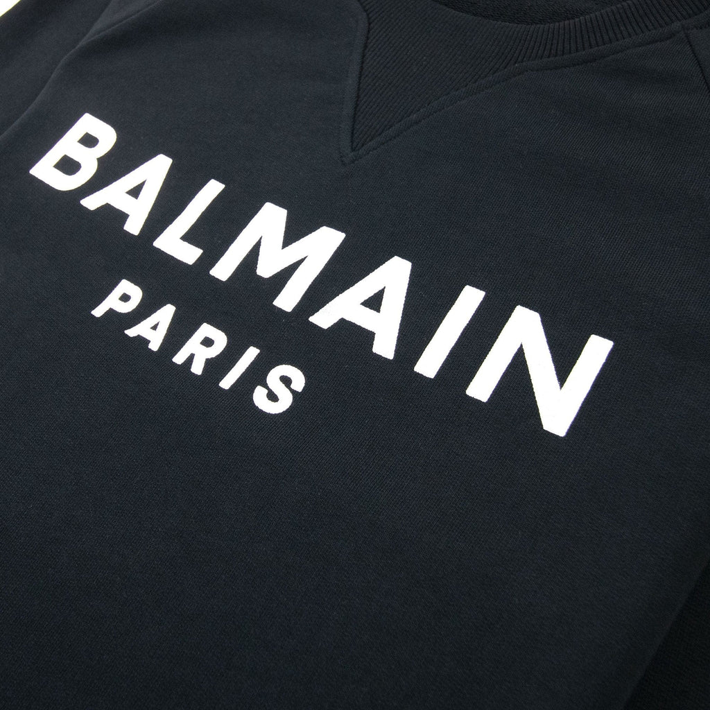 Balmain Balmain Foil Logo Sweatshirt Black/white
